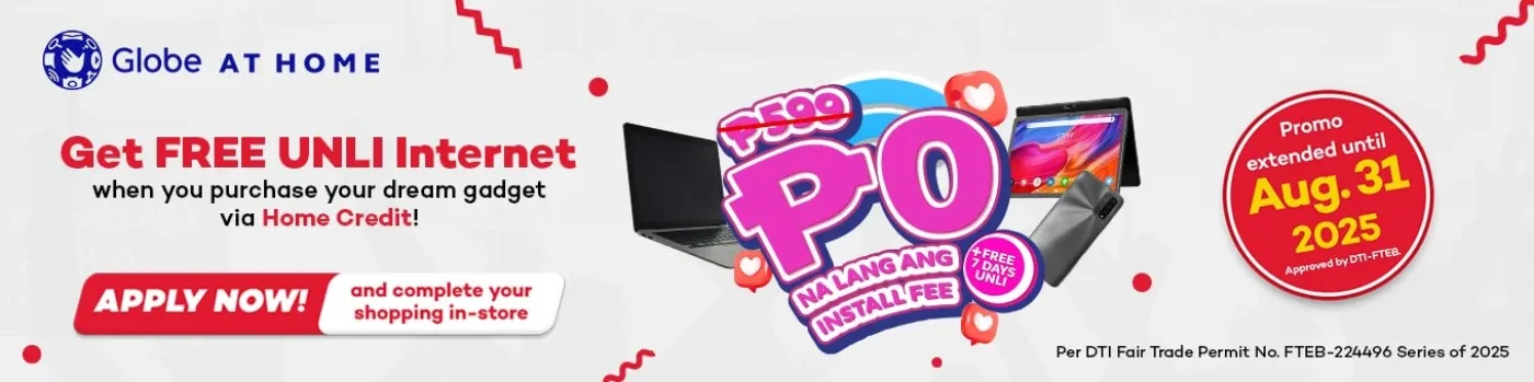 Get free unli internet with GFiber with Home Credit