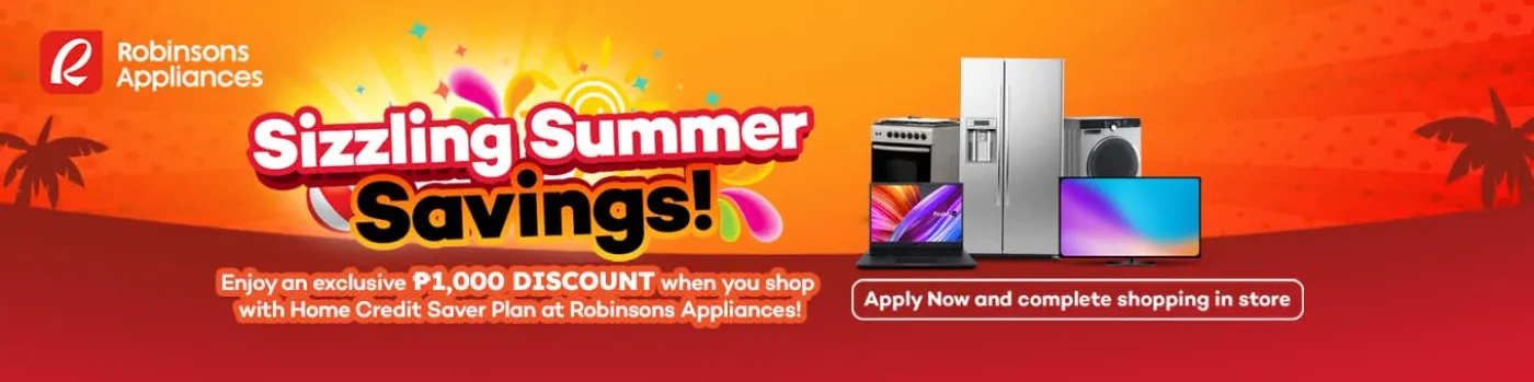 Banner showing sizzling summer savings at shoppingmall